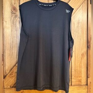 Reebok Men’s Sleeveless Black Athletic Tech T-shirt Size Large NWT